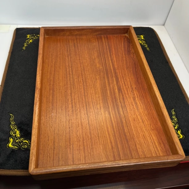 【工厂直销】缅甸花梨木茶盘托盘箱类榫卯结构