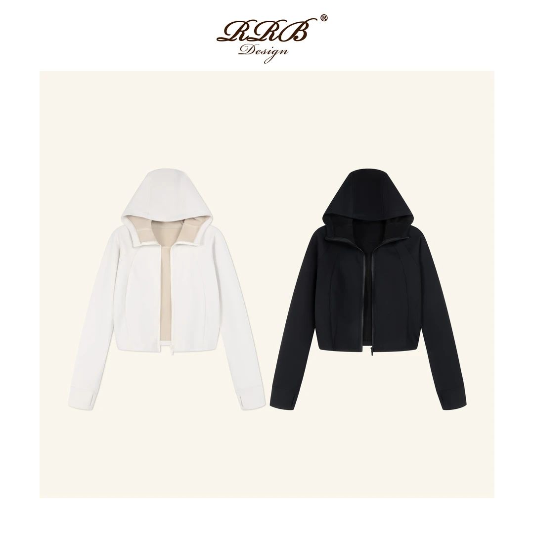 RRB Design「率性姿态」休闲长袖连帽显瘦百搭运动健身瑜伽服外套