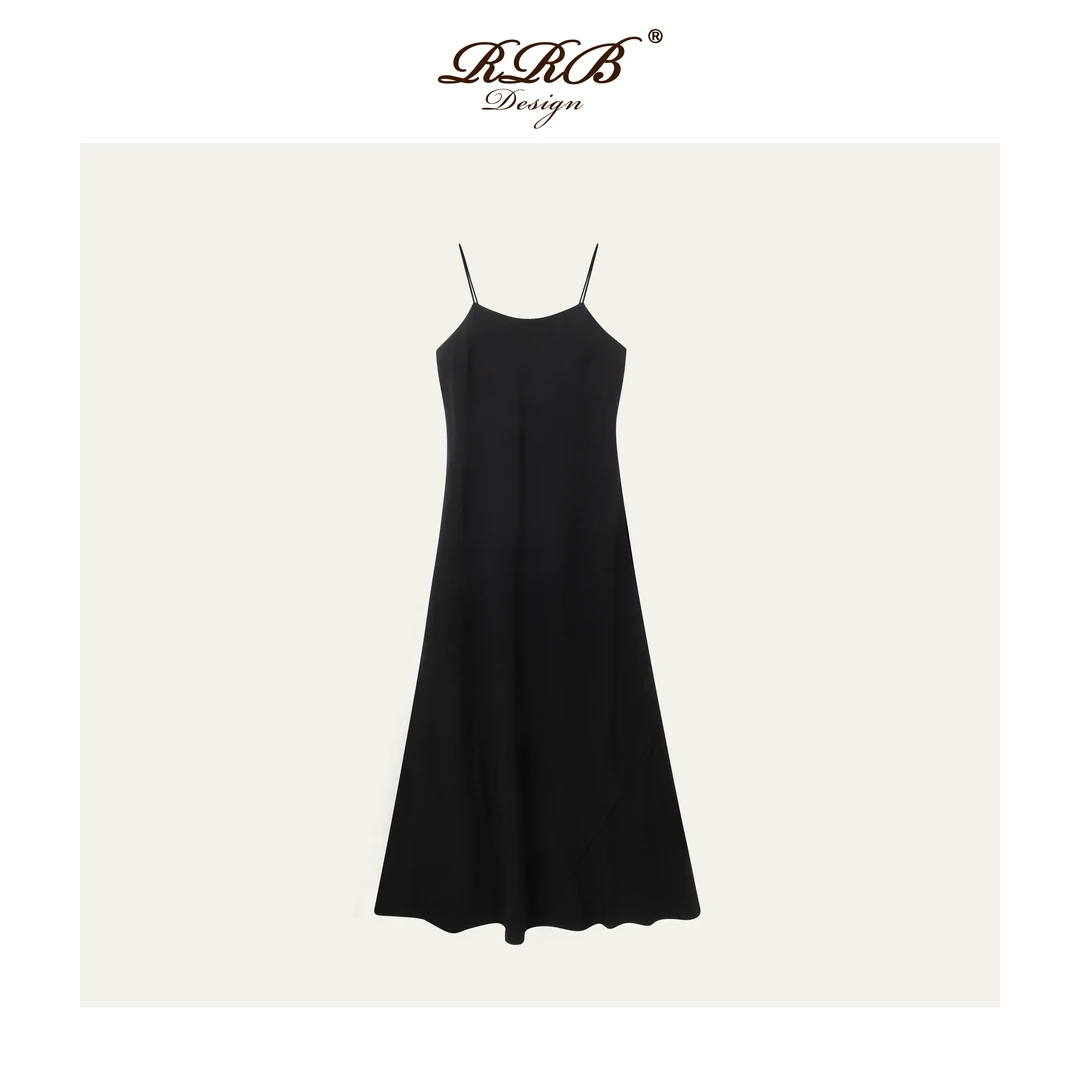 RRB Design「永不过时」优雅极简醋酸显瘦修身吊带连衣裙
