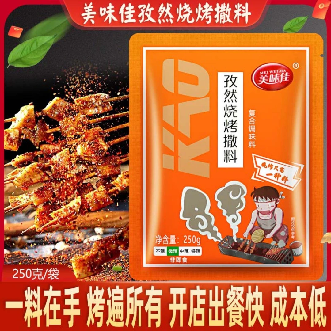 粉烧烤料撒料调料蘸腌料复合型孜然五香麻辣烤肉串美味佳商用笋1g