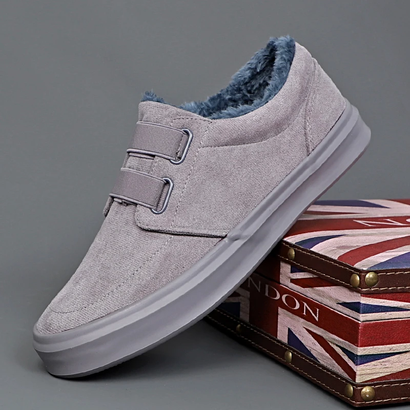 2025冬季新款棉鞋加绒加毛加厚休闲鞋一脚蹬懒人鞋百搭男鞋*24099