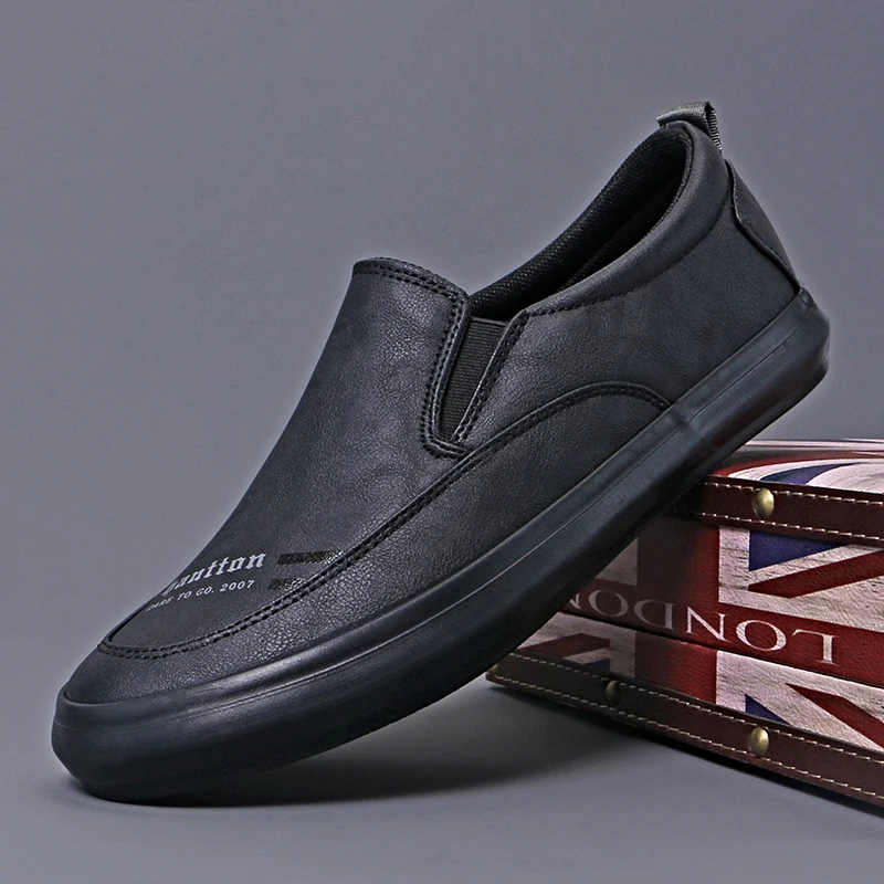 2023秋季新款男士乐福鞋时尚潮流男士休闲鞋套脚男休闲皮鞋*23084