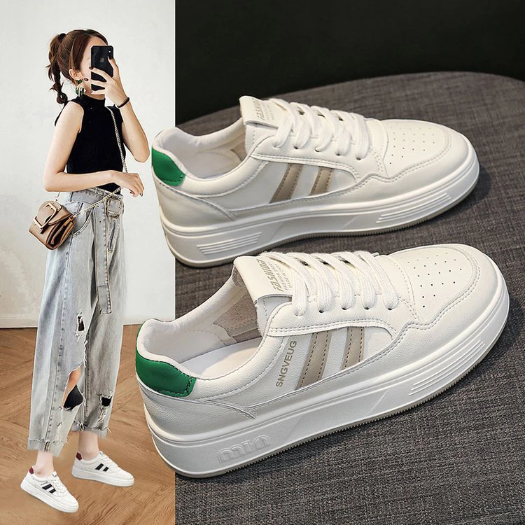2024新款平底韩版休闲百搭小白鞋学生鞋透气舒适板鞋潮ins女鞋
