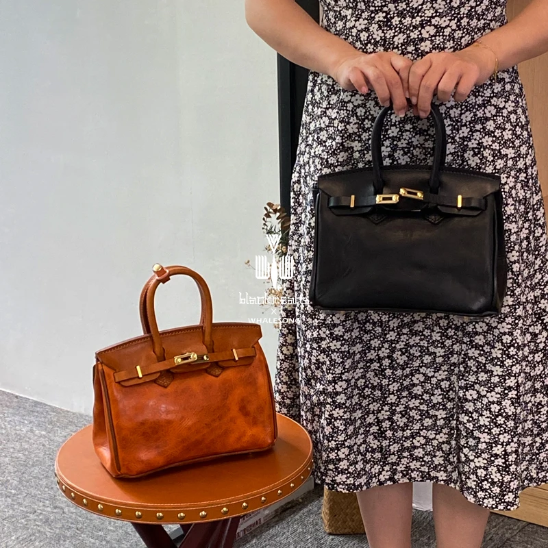 真皮铂金包批发女士高端通勤托特包简约大容量牛皮包网红同款包包