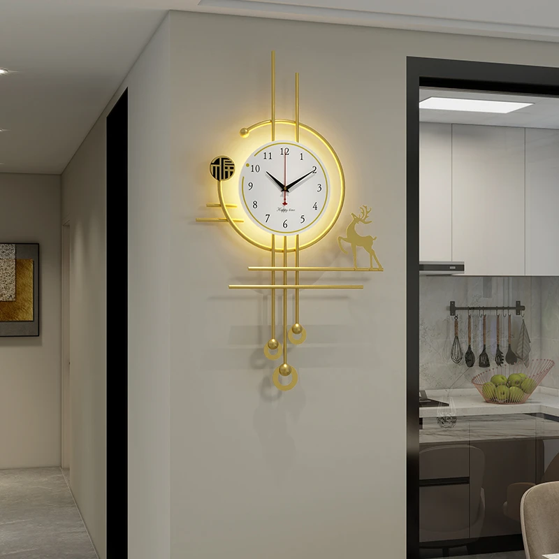 创意高级感钟表挂钟客厅简约现代家用大气2025新款挂墙时钟静音钟