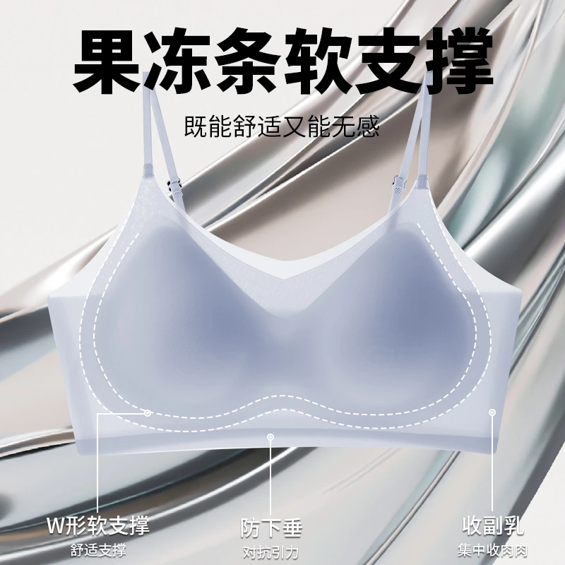 夏季透气软支撑款美背网纱无钢圈内衣薄款wx