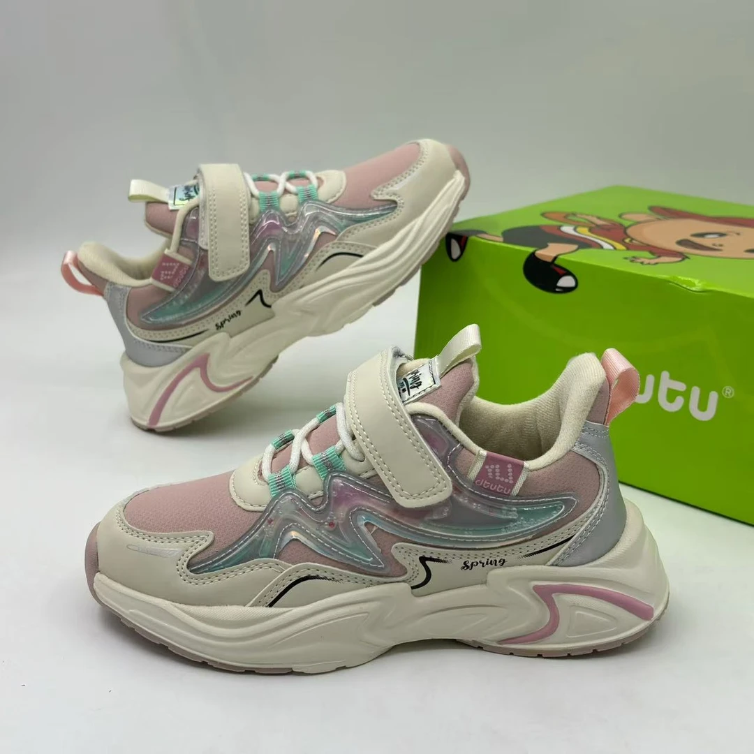 秋季全皮面防风时尚童鞋 中大童女孩时尚运动鞋（63118）