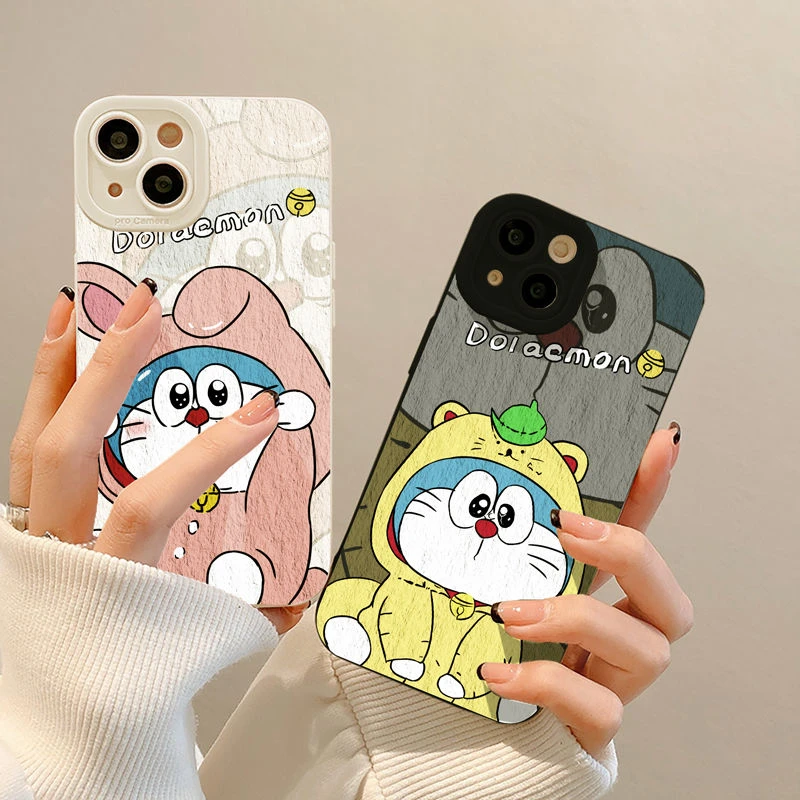 哆啦A梦iPhone13手机壳12promax全包8P软壳11女Xs男14气囊7Plus/X