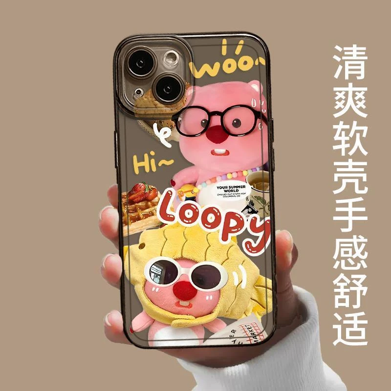露比苹果15手机壳iPhone14ProMax女13/12/11/xr/X软壳8p全包硅胶