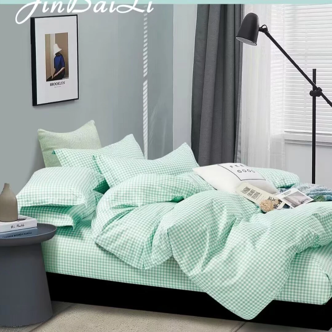 晟源定制 加密100%纯棉斜纹柔光棉-欧格绿床单被套床品