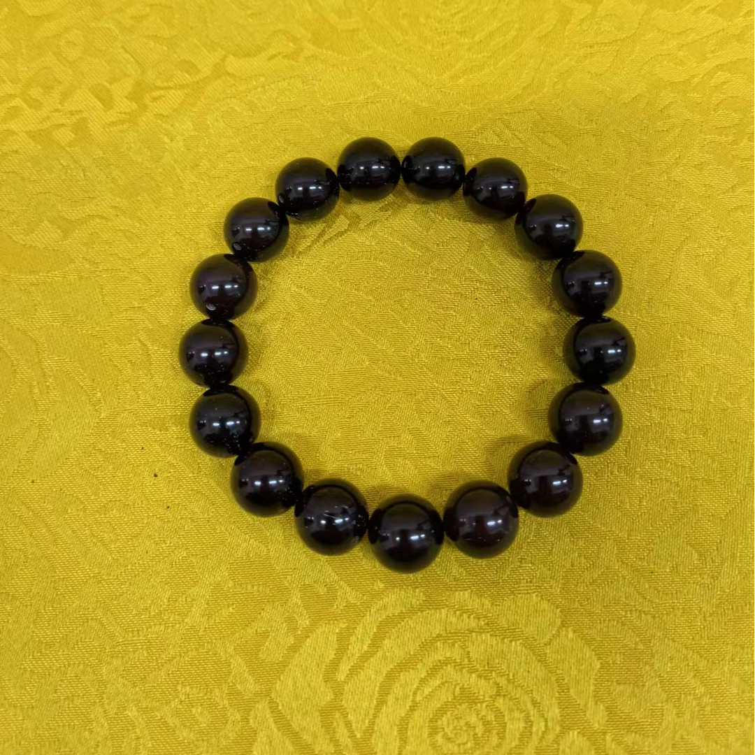 005紫金鼠红皮正圆光珠14+mm