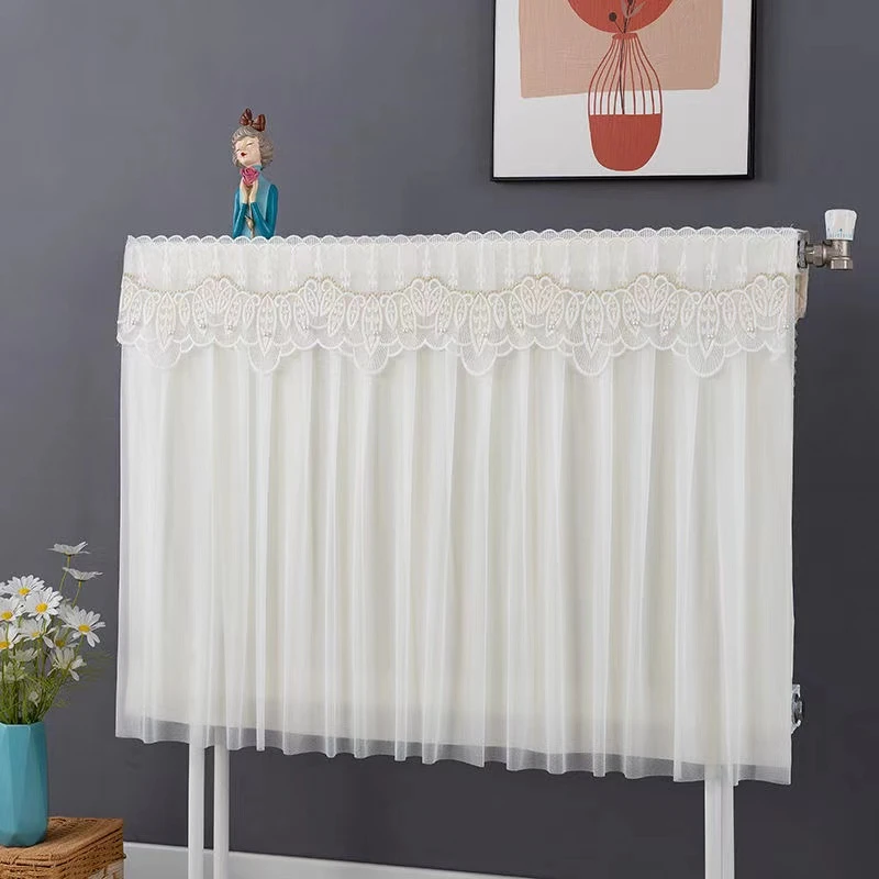 暖气片防尘罩家用蕾丝老式铸铁暖气罩套防熏黑墙遮挡装饰罩简约