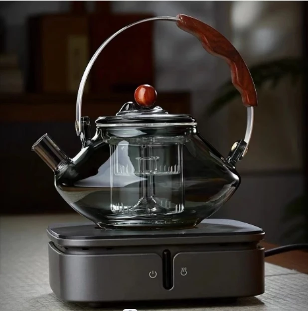 德茗堂 素匠玻璃茶壶煮茶壶烧水壶专用玻璃茶具猫眼二代电陶炉