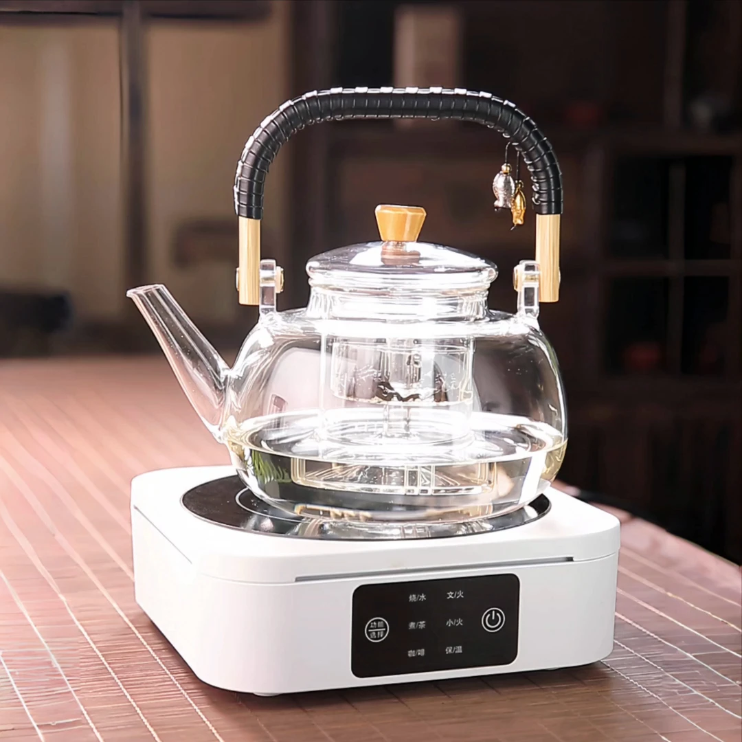 玻璃提梁壶电陶炉加热煮茶壶套装耐热茶壶家用泡茶壶养生烧水壶