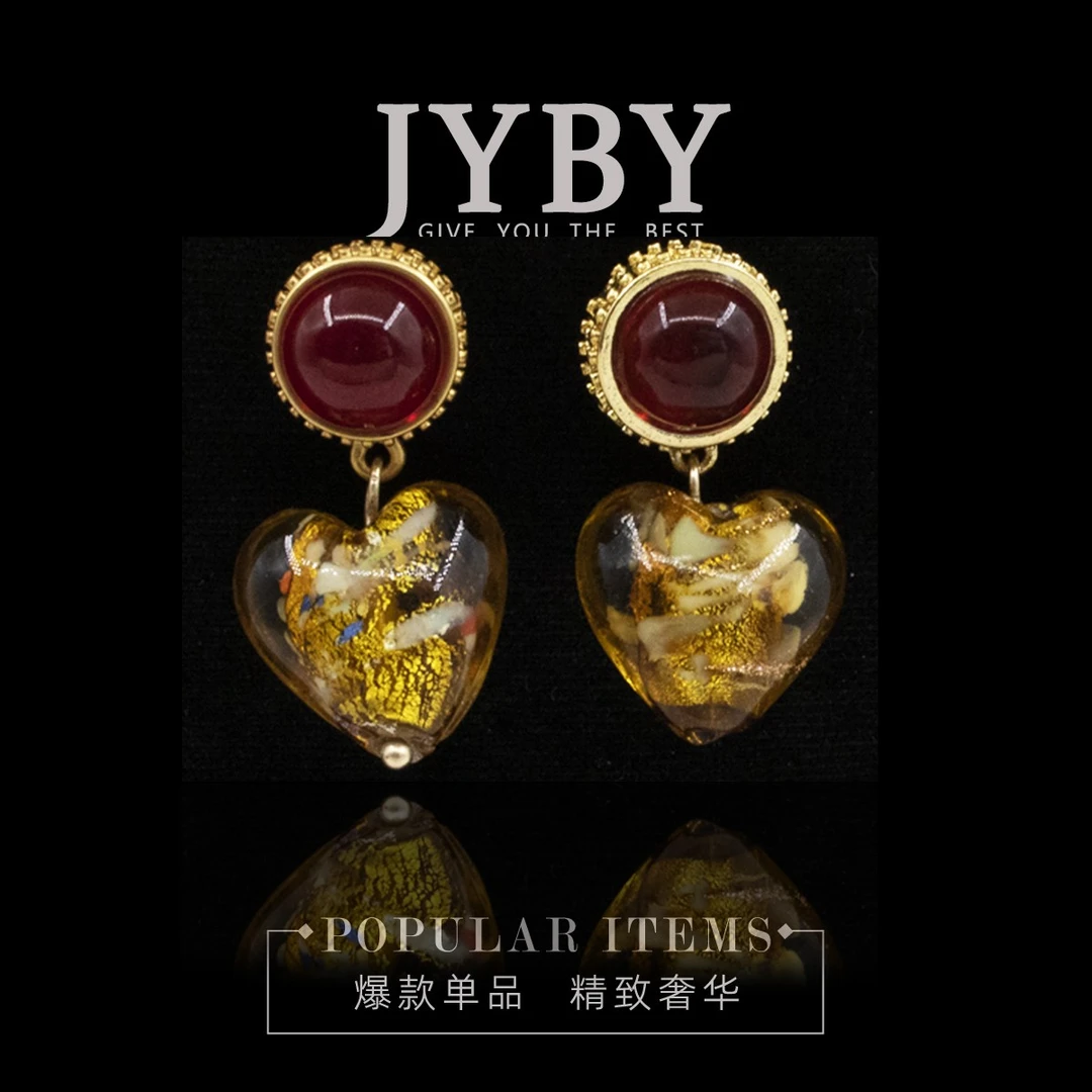 合金珐琅耳饰 宫廷风2327中古Vintage 复古精致时尚流苏耳环