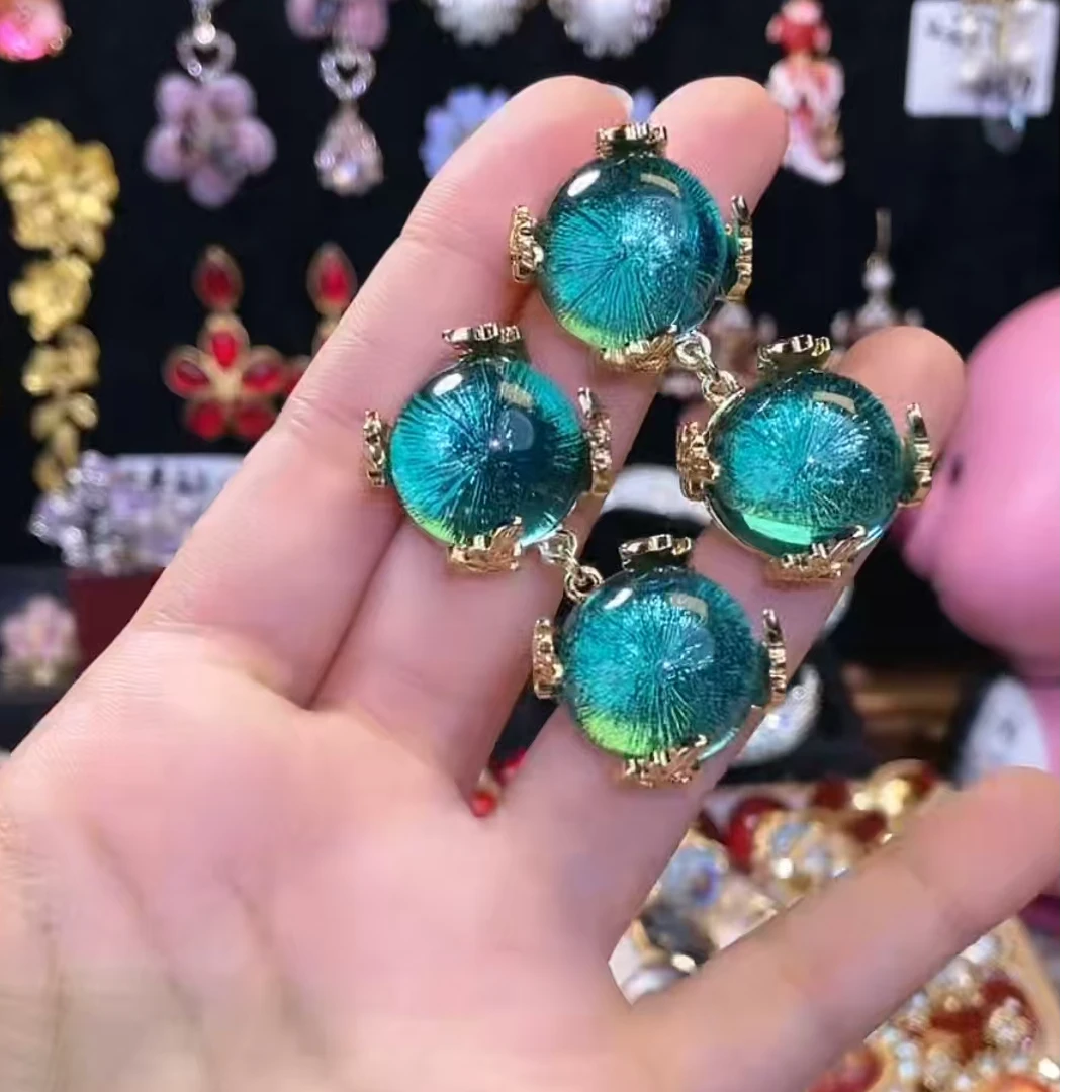 合金亚克力耳饰 2437 气质时尚百搭简约中古小众vintage耳饰