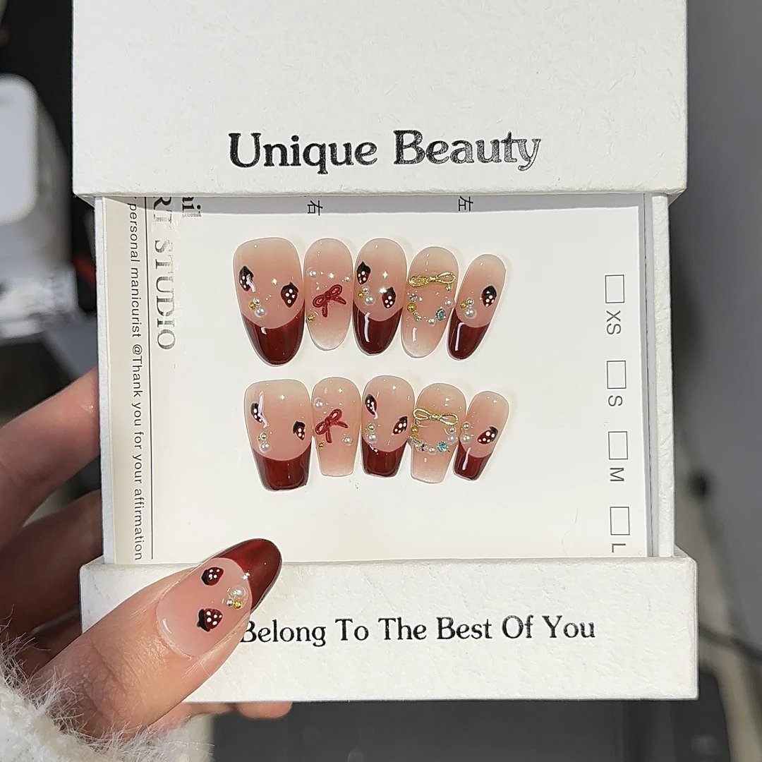 草莓精灵--纯手工纯欲仙女款穿戴式裸色底梯形