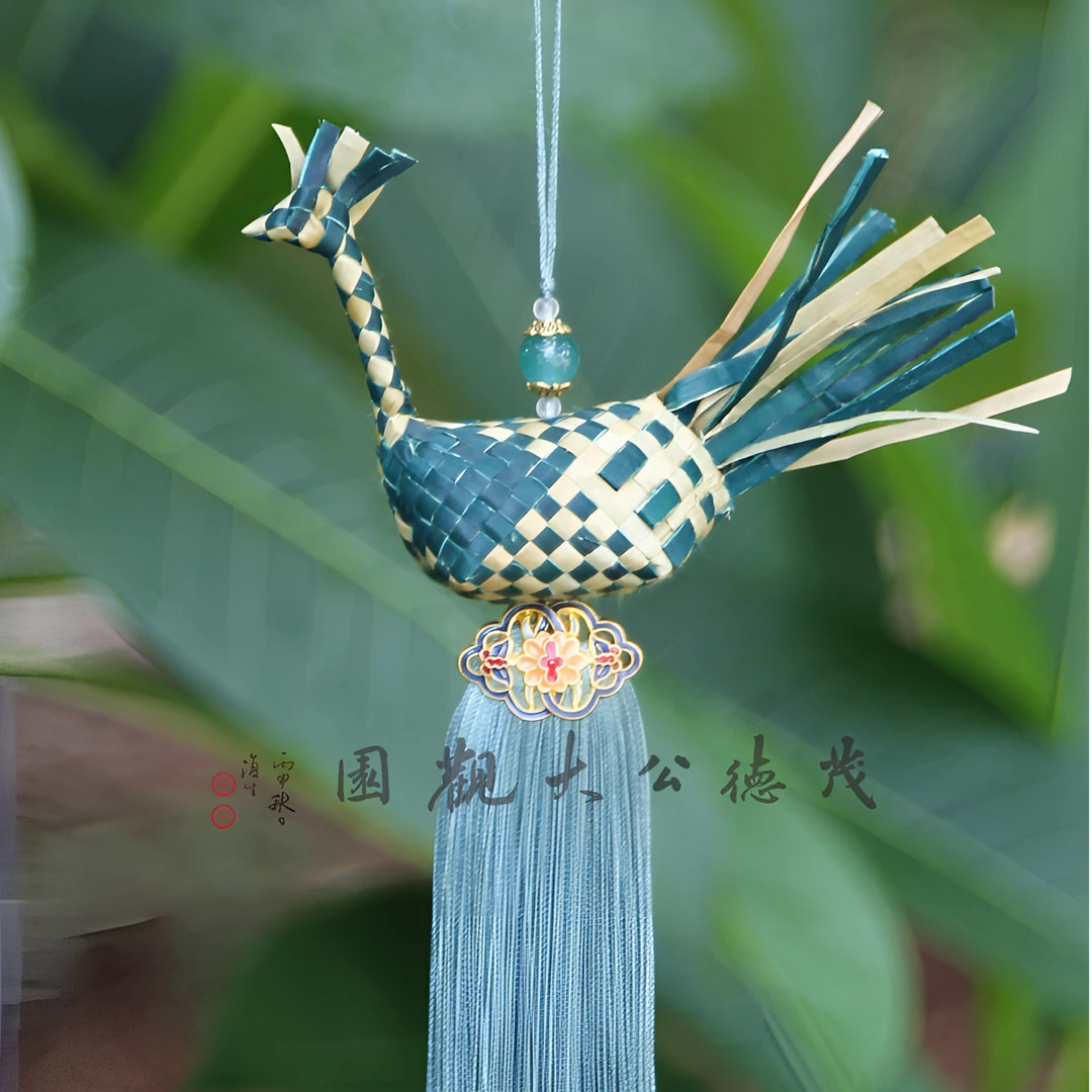 雷州蒲织鸭乸粽香囊挂件非遗技艺手工编织
