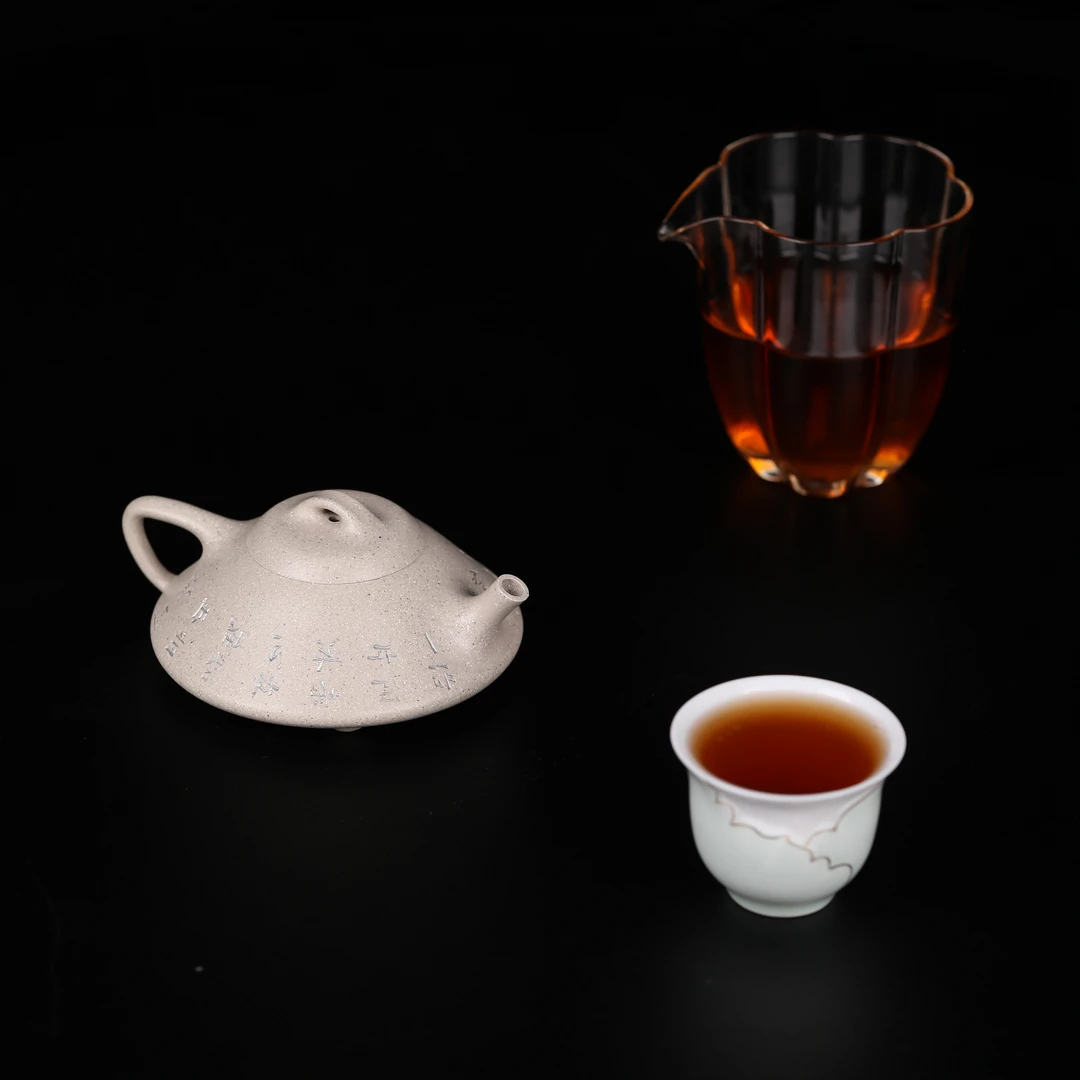 【白瓢】围炉夜话高端茶器原矿紫砂全手工精美合瓢白段泥150cc