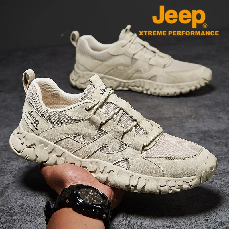 JEEP/吉普休闲运动户外男鞋秋季透气潮鞋男士防滑轻便潮流软底男