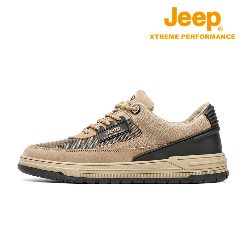 JEEP/吉普户外时尚百搭男鞋秋冬男士舒适休闲潮鞋软底防滑低帮鞋
