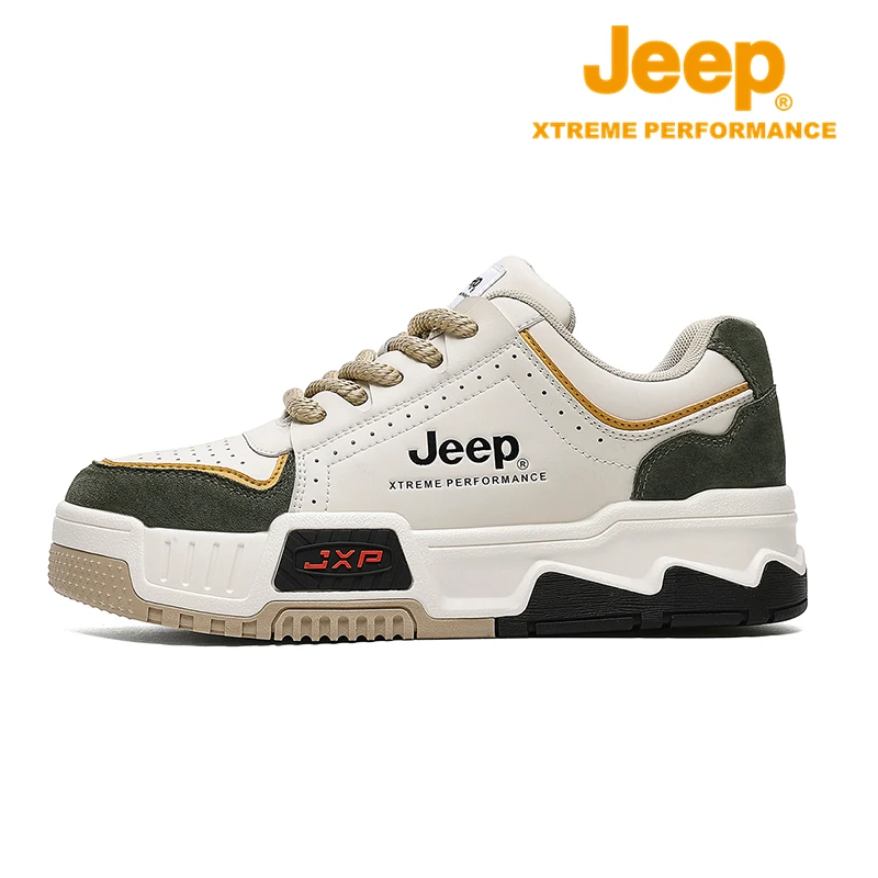 JEEP/吉普男士板鞋2024冬季户外休闲鞋时尚百搭软底低帮韩版男鞋