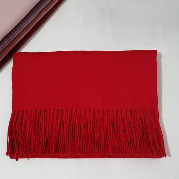 蒙妞羊绒围巾男女同款秋冬纯色流苏百搭男女通用款