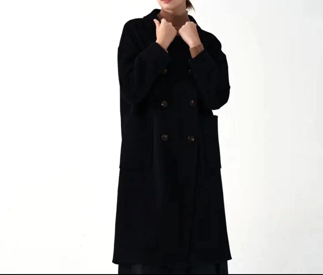 【井施】3222 时尚百搭宽松呢大衣