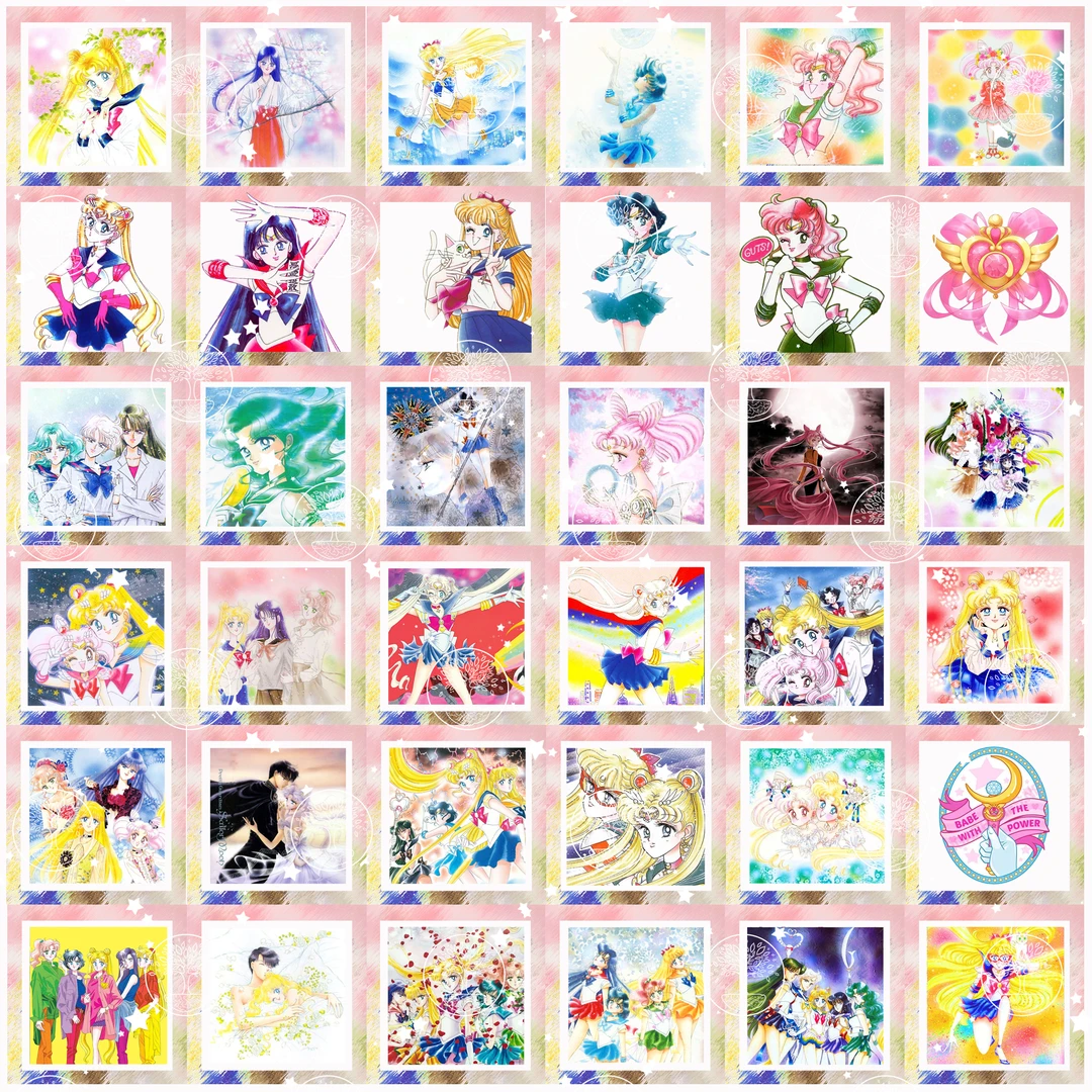 【美少女战士】05CM亚克力片片双面3.6个厚DIY小饰品潮玩