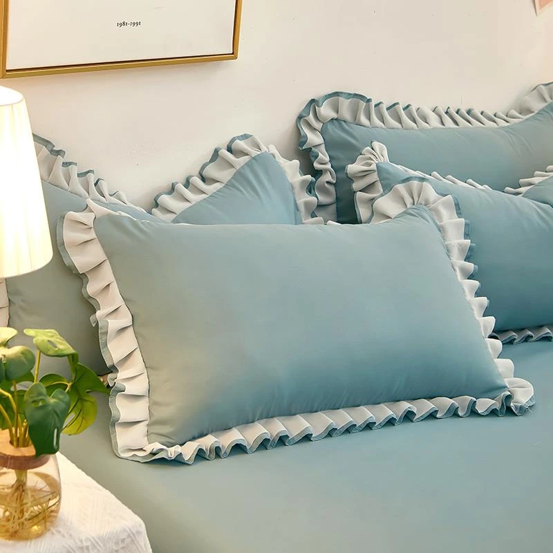 r夏季枕头套枕套一对装48cmx74cm家用单个韩式枕芯套夏天双人整套