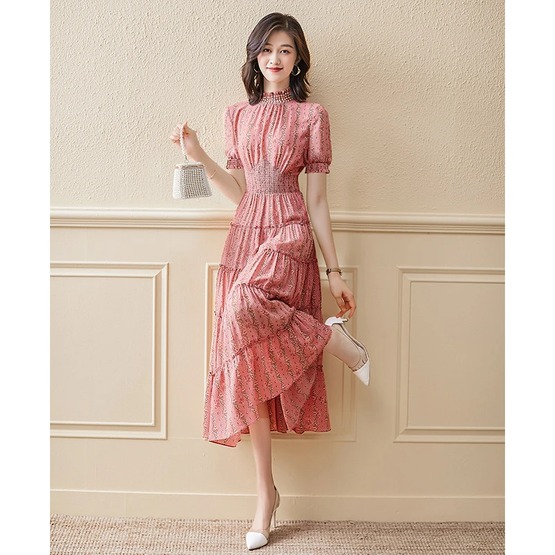 DS21035#夏装法式碎花连衣裙女2023夏季新款女装名媛气质女神范裙