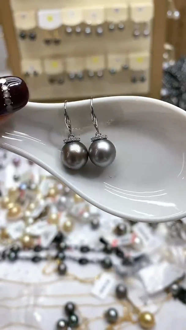 【闪购商品】海水珍珠耳饰银S925镶嵌2