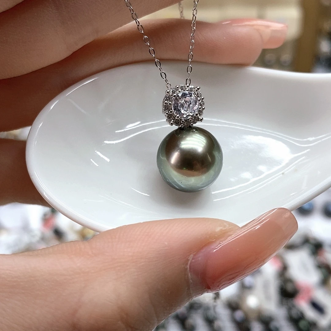 海水珍珠颈饰银S925镶嵌