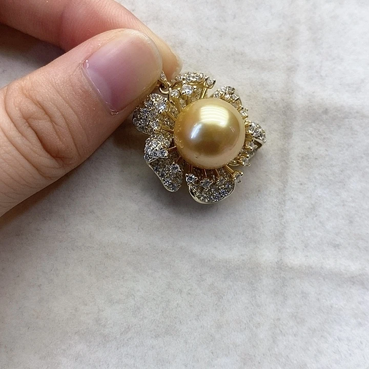 海水珍珠颈饰银S925镶嵌