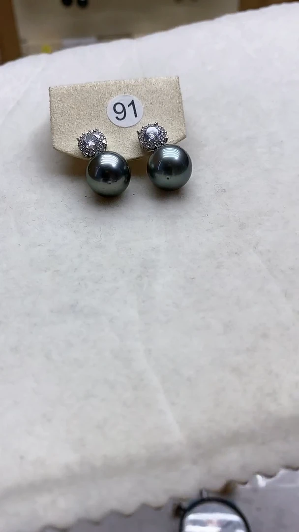 【闪购商品】海水珍珠耳饰银S925镶嵌2