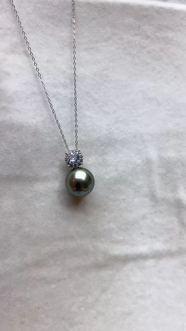 【闪购商品】海水珍珠吊坠(赠链)银S925镶嵌1