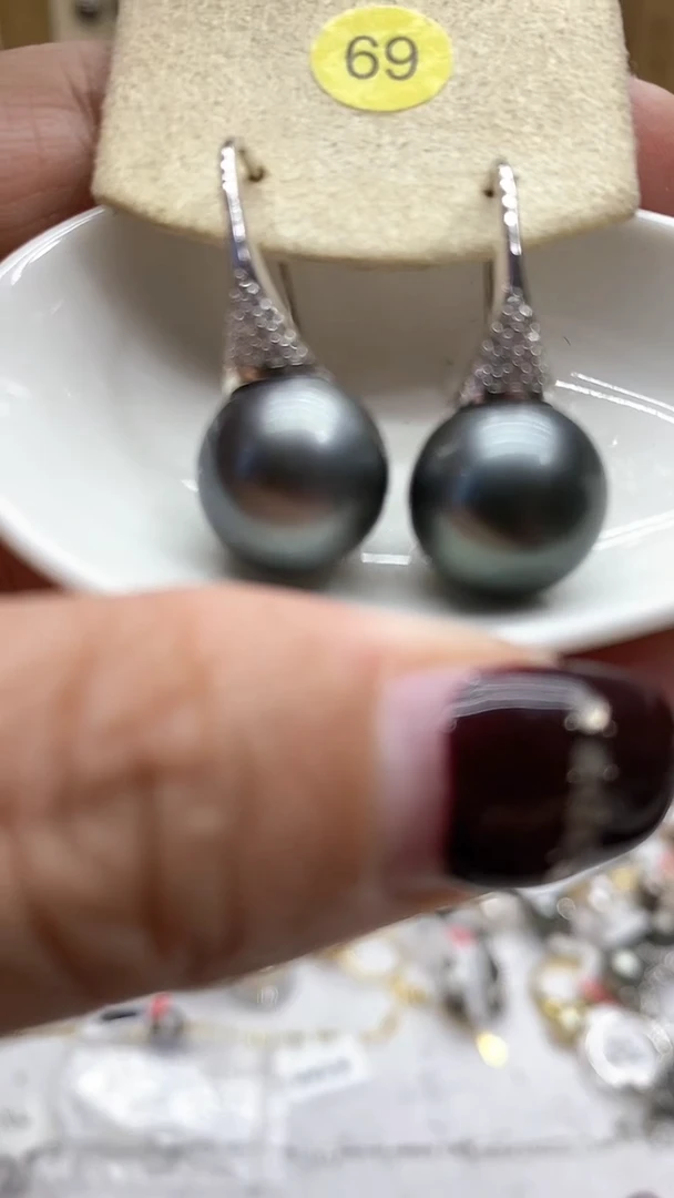 【闪购商品】海水珍珠耳饰银S925镶嵌2