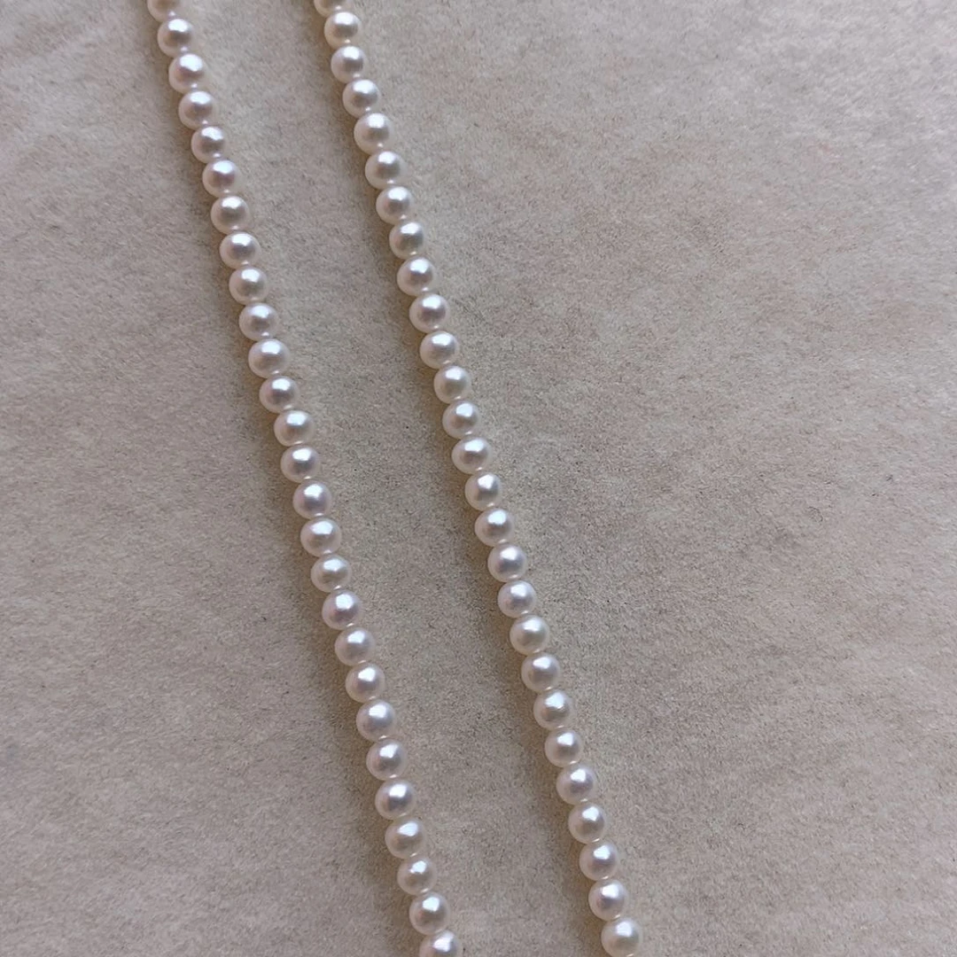 淡水珍珠颈饰18K金镶嵌