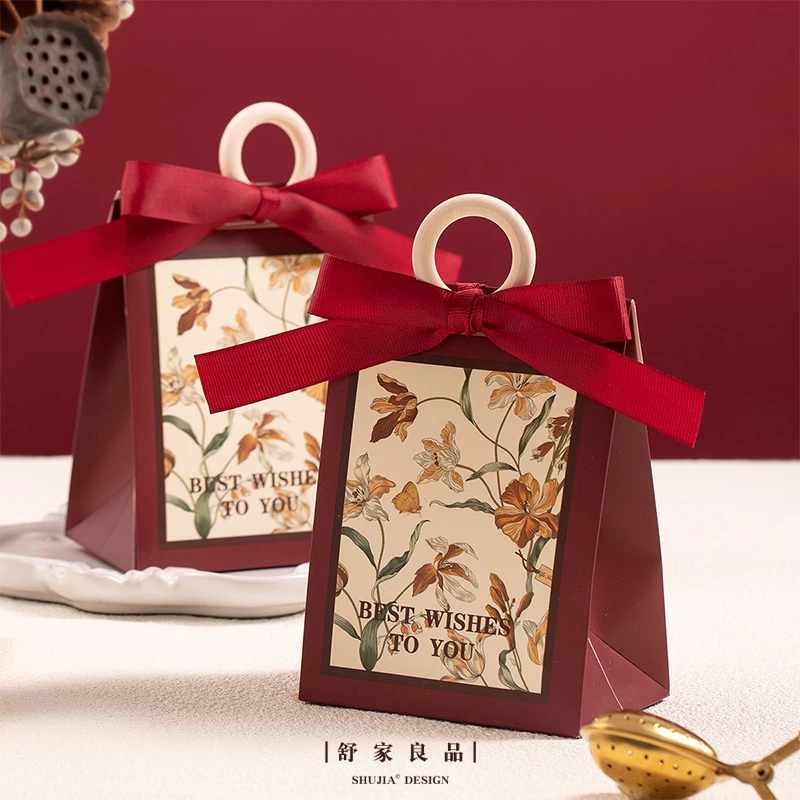 小红书同款结婚婚礼喜糖盒订婚桌糖喜糖盒喜糖包装盒子手折款空盒