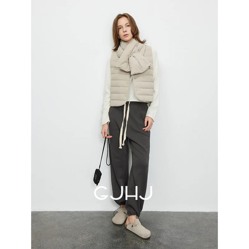 gjhj【恬羽】店长推荐 轻薄锁温不挑人轻防水围巾款绗缝马甲