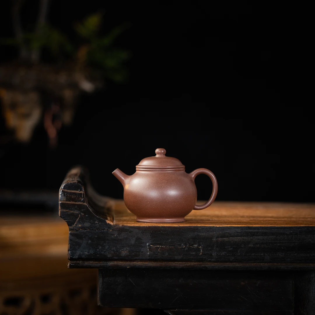 前墅龙窑 逸光系列·潘壶 紫泥 150cc 家用紫砂壶