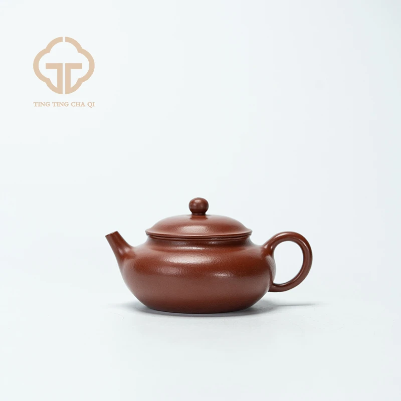 扁容天 杨志制 朱泥 120cc 紫砂壶家用泡茶茶具