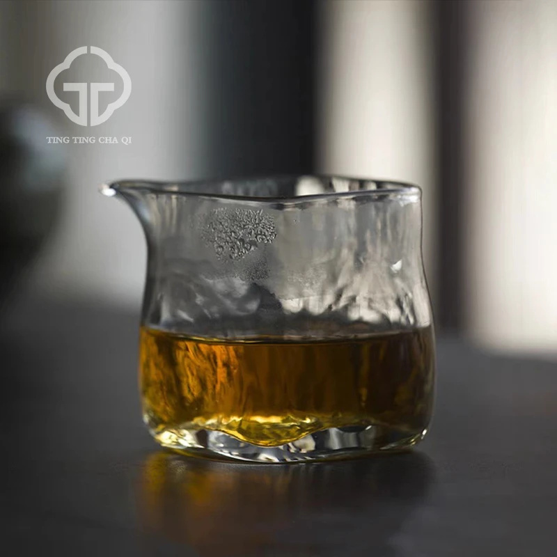 珽珽茶器 耐热玻璃四方公道杯 195cc 玻璃茶周边家用泡茶茶具