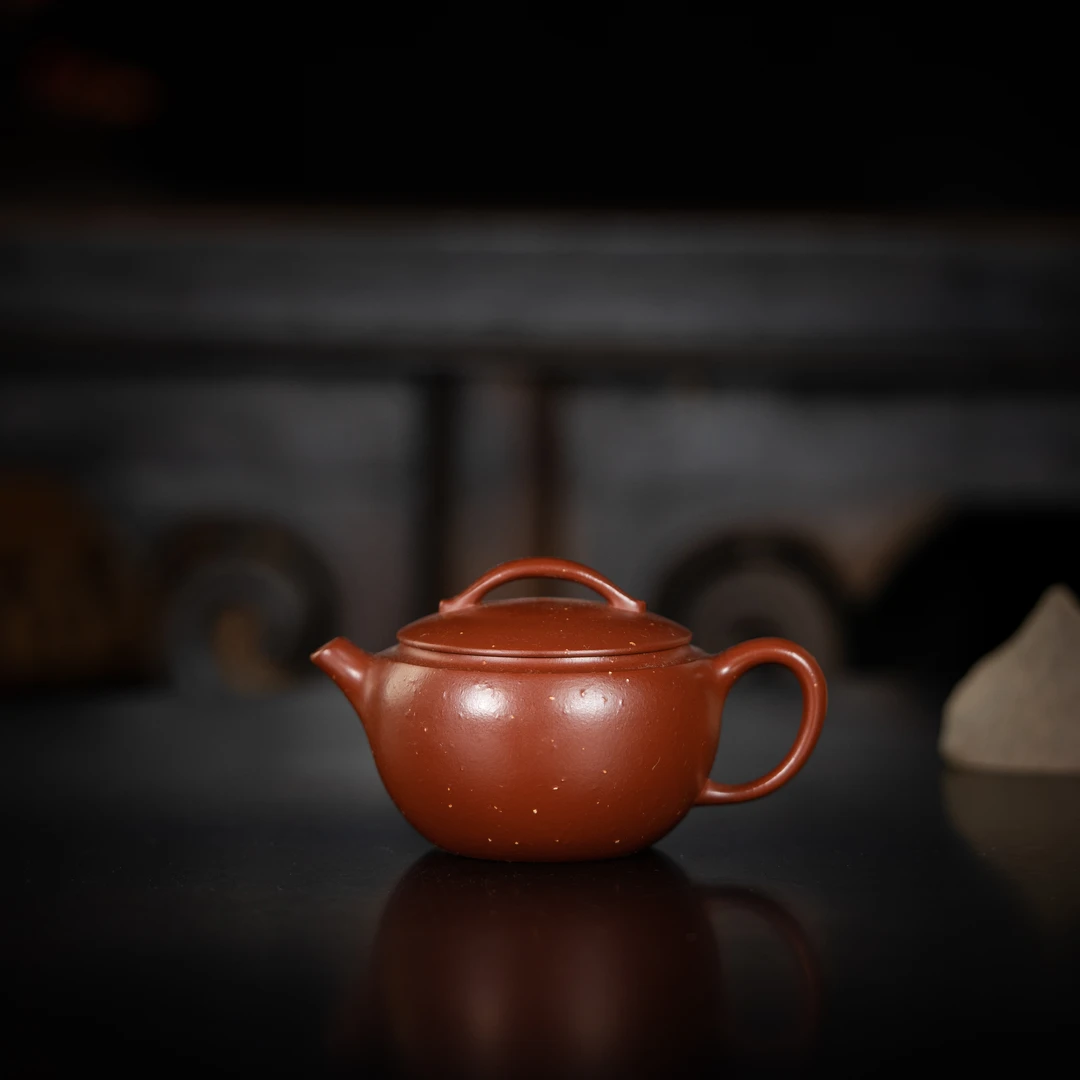 云瓦 杨志制 朱泥铺砂 150cc 家用紫砂壶
