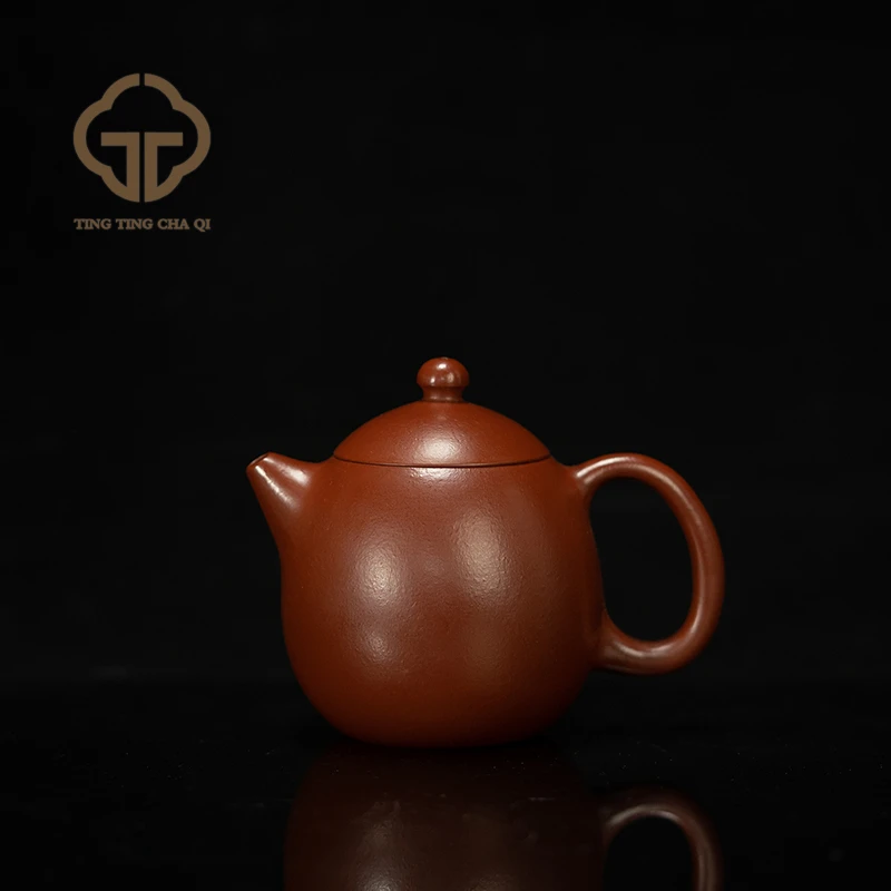 珽珽茶器 杨志制 龙蛋 朱泥 140cc  家用紫砂壶紫砂茶具