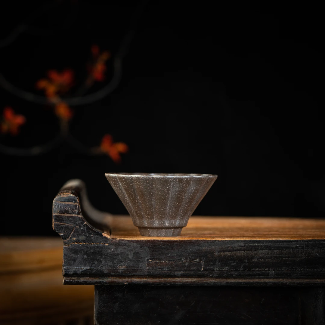 前墅龙窑 斜纹杯 羡砂 紫泥130cc茶周边茶具