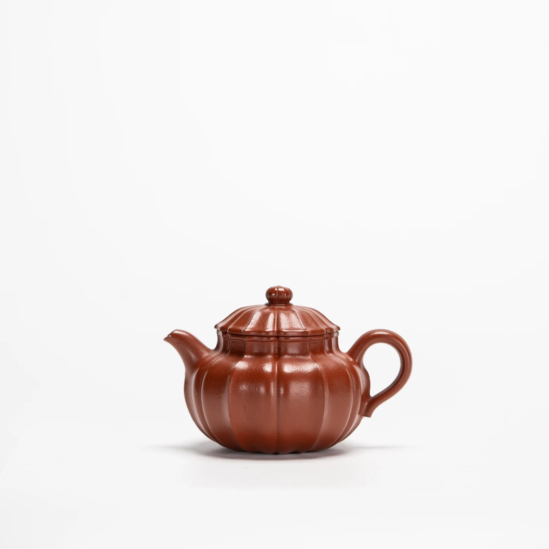 筋纹莲子 朱泥 170cc 家用紫砂壶tt1
