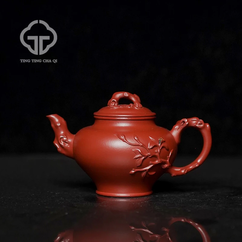 季畅园|玉兰报春（小） 朱泥140cc家用紫砂壶茶壶