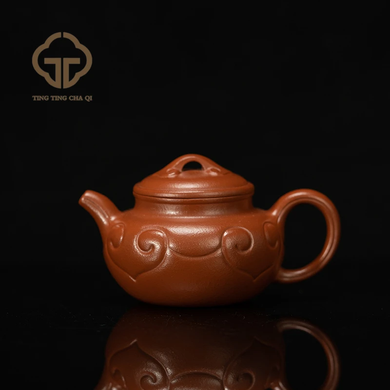 【哲园】仿古如意 林曼曼制 朱泥 135cc 家用紫砂壶