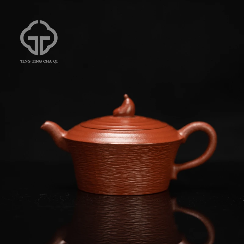 【龙德堂】捶金系列·听禅  许正芳制 大红袍140cc 紫砂壶